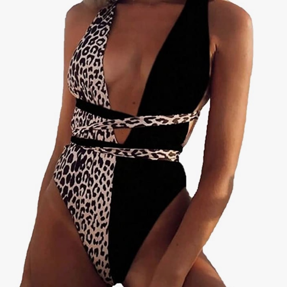 Tie Criss Cross Plunge One Piece